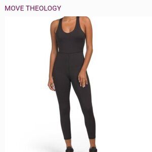 MOVE THEOLOGY black bodysuit with cutout back detail Medium